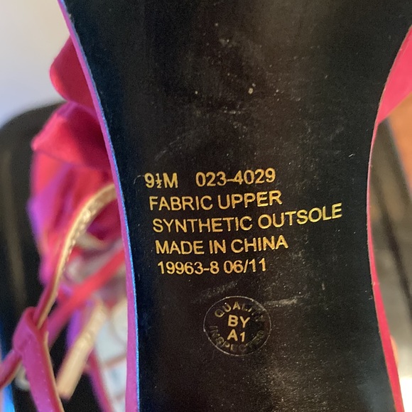 9.5M Fuchsia pink open toe heels - Jacqueline Ferrar 4” - Picture 7 of 7